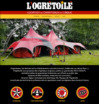 Site internet - L'OGRÉTOILÉ location de chapiteaux de cirques