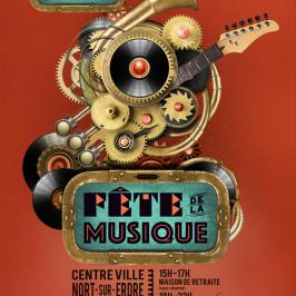 Affiche fête de la musique Nort-sur-erdre